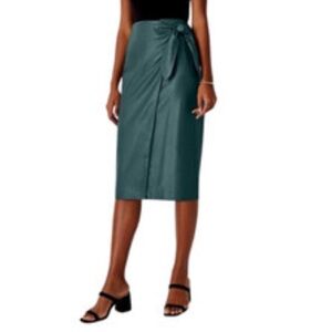 Elegant Teal Midi Skirt